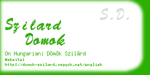 szilard domok business card