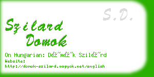 szilard domok business card